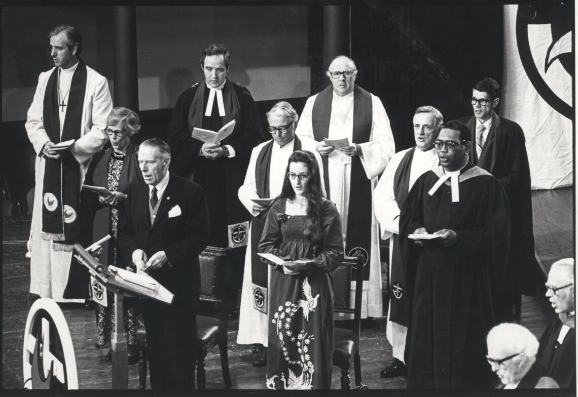 UCA Inaugural Assembly Sydney Town Hall 22 June 1977 Moderators and Bible Readers