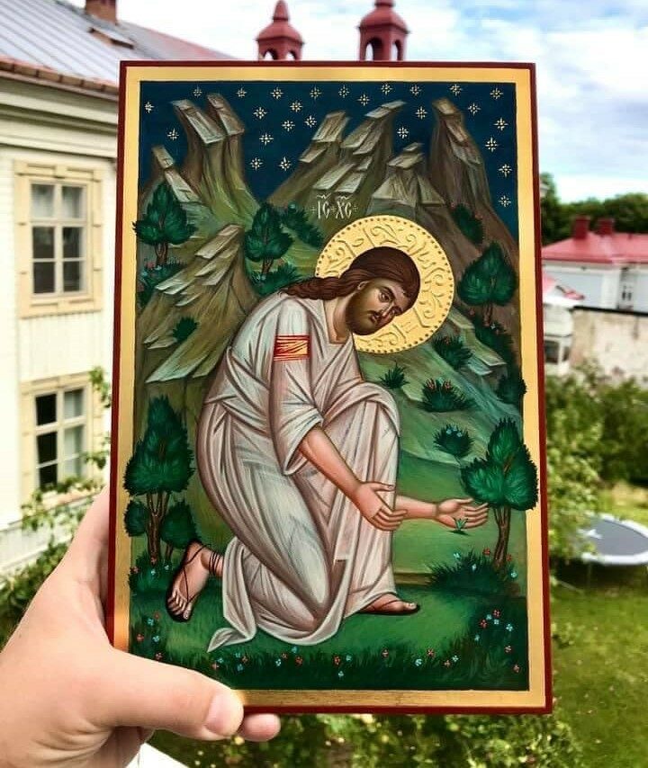 Icon - Christ Risen Gardener of Creation crop